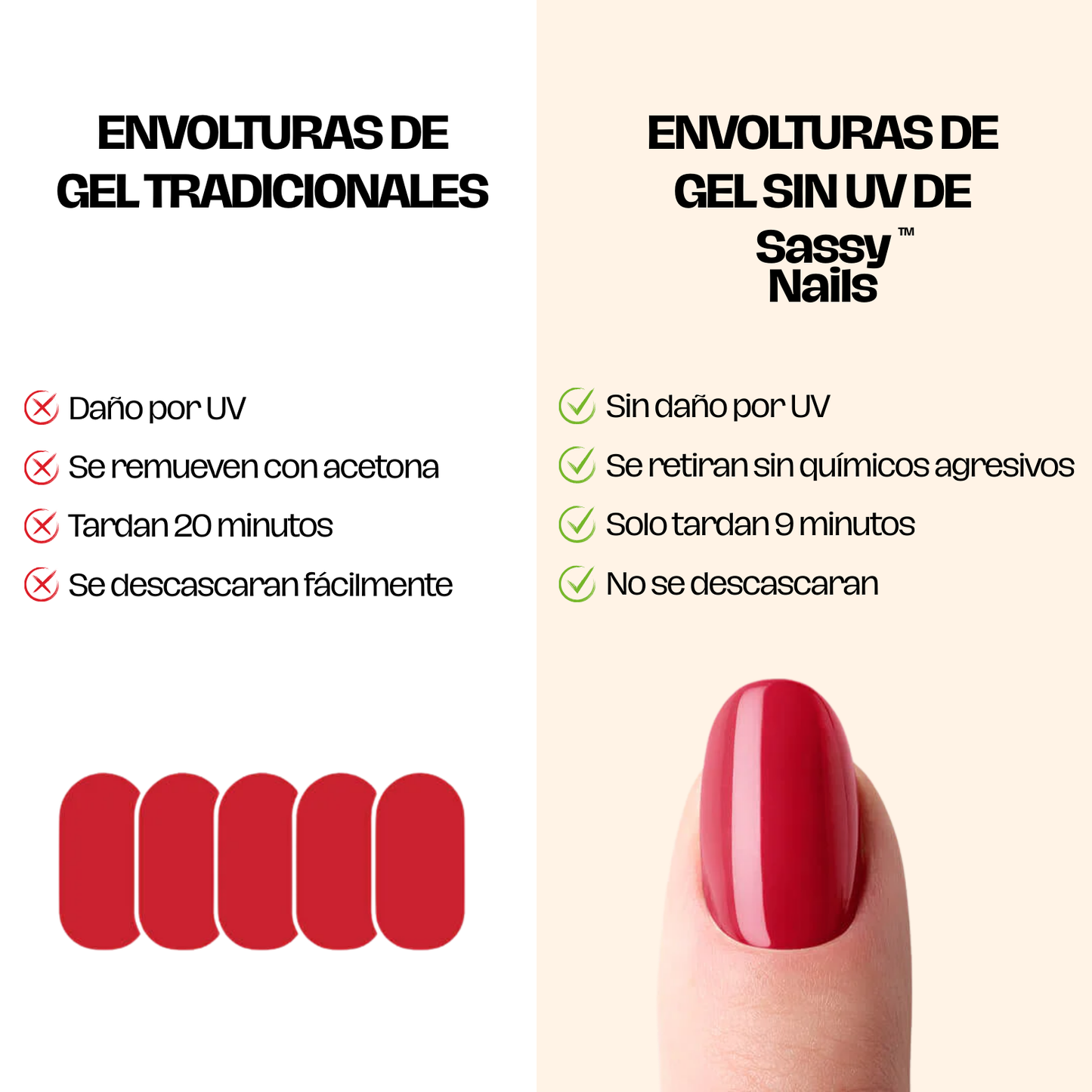 Pack 20 Uñas | Sin UV